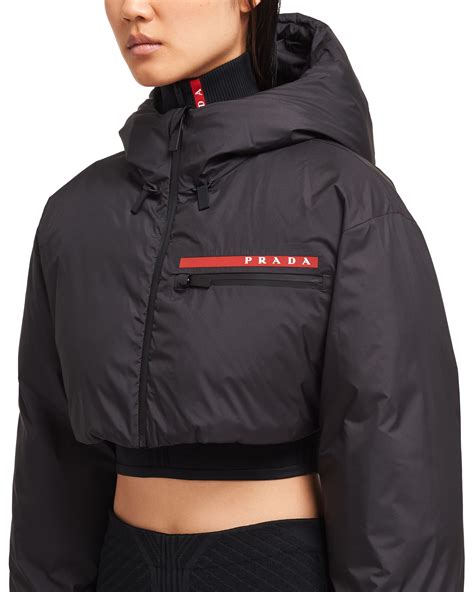 prada cropped puffer jacket|cropped oversized puffer jacket.